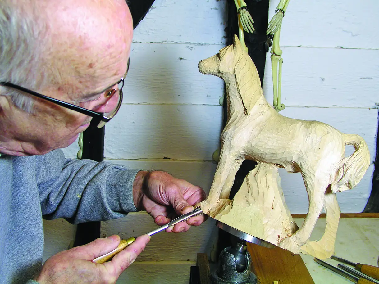 buxus wood carving close-up