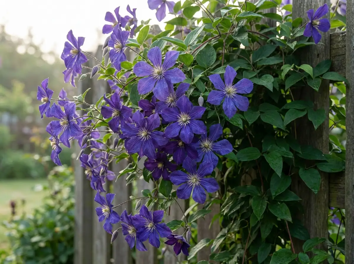 铁线莲 (Clematis spp.) — 细节