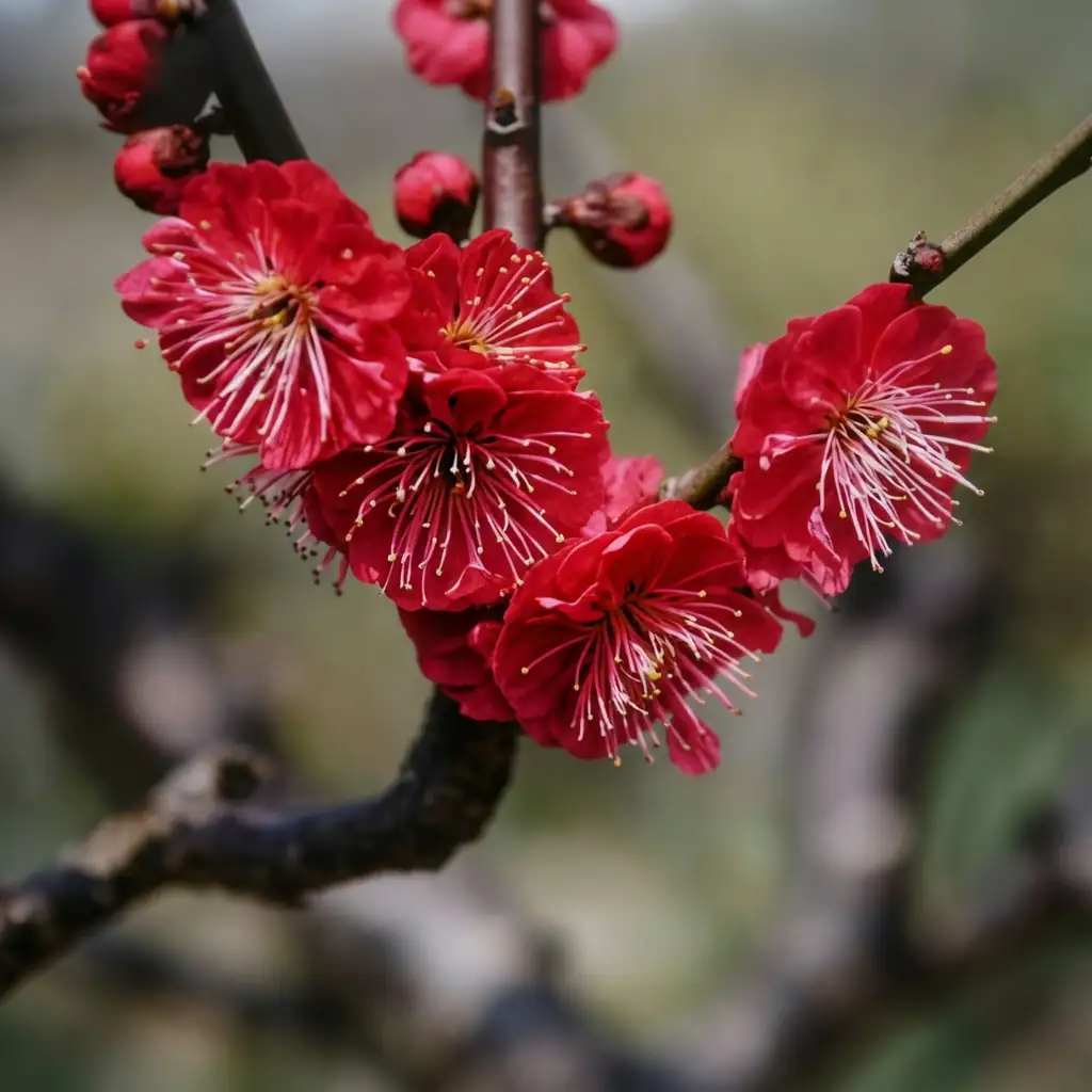 梅花 (Prunus mume) — 特写