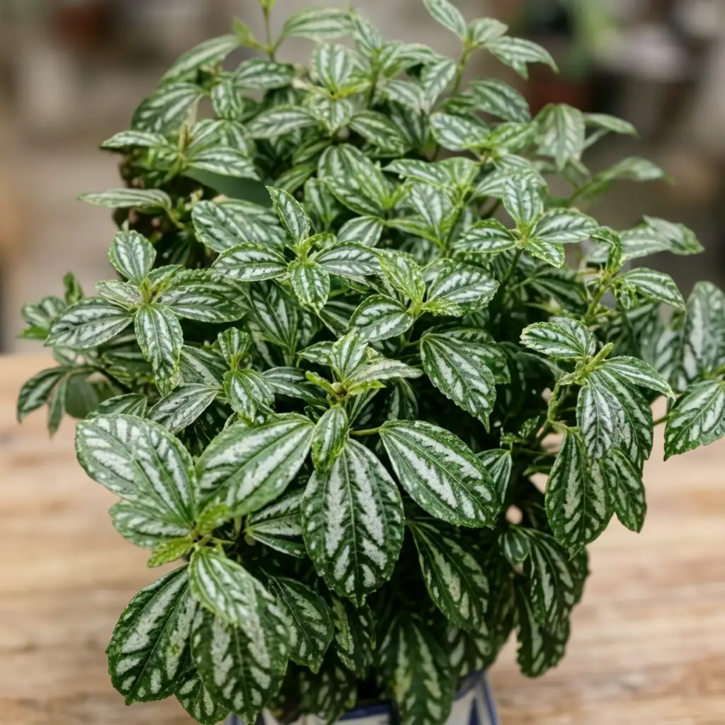 花叶冷水花 (Pilea cadierei) — 特写