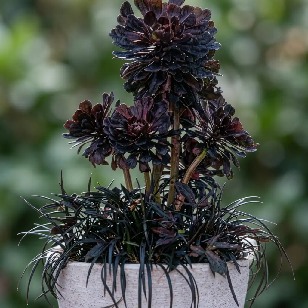黑法师 (Aeonium arboreum 'Zwartkop') — 特写