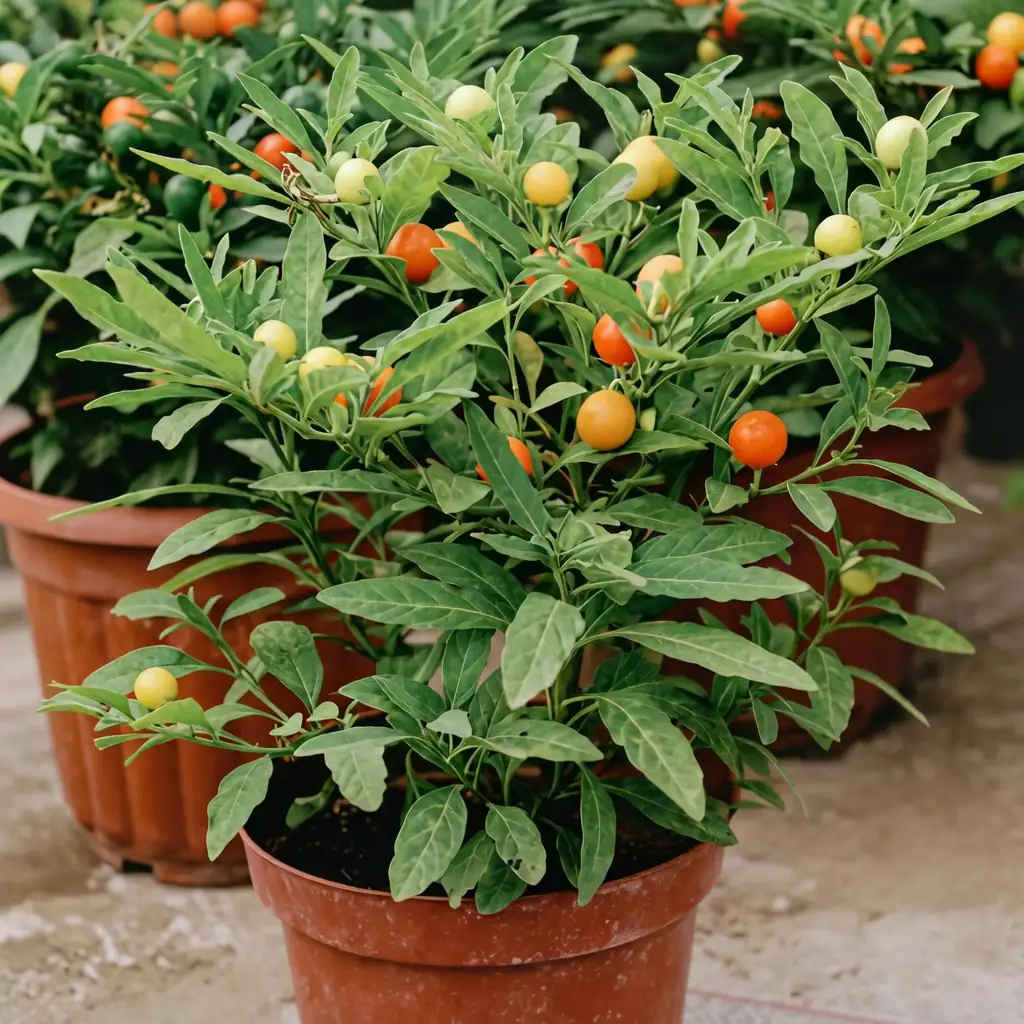 珊瑚豆 (Solanum pseudocapsicum) — 细节