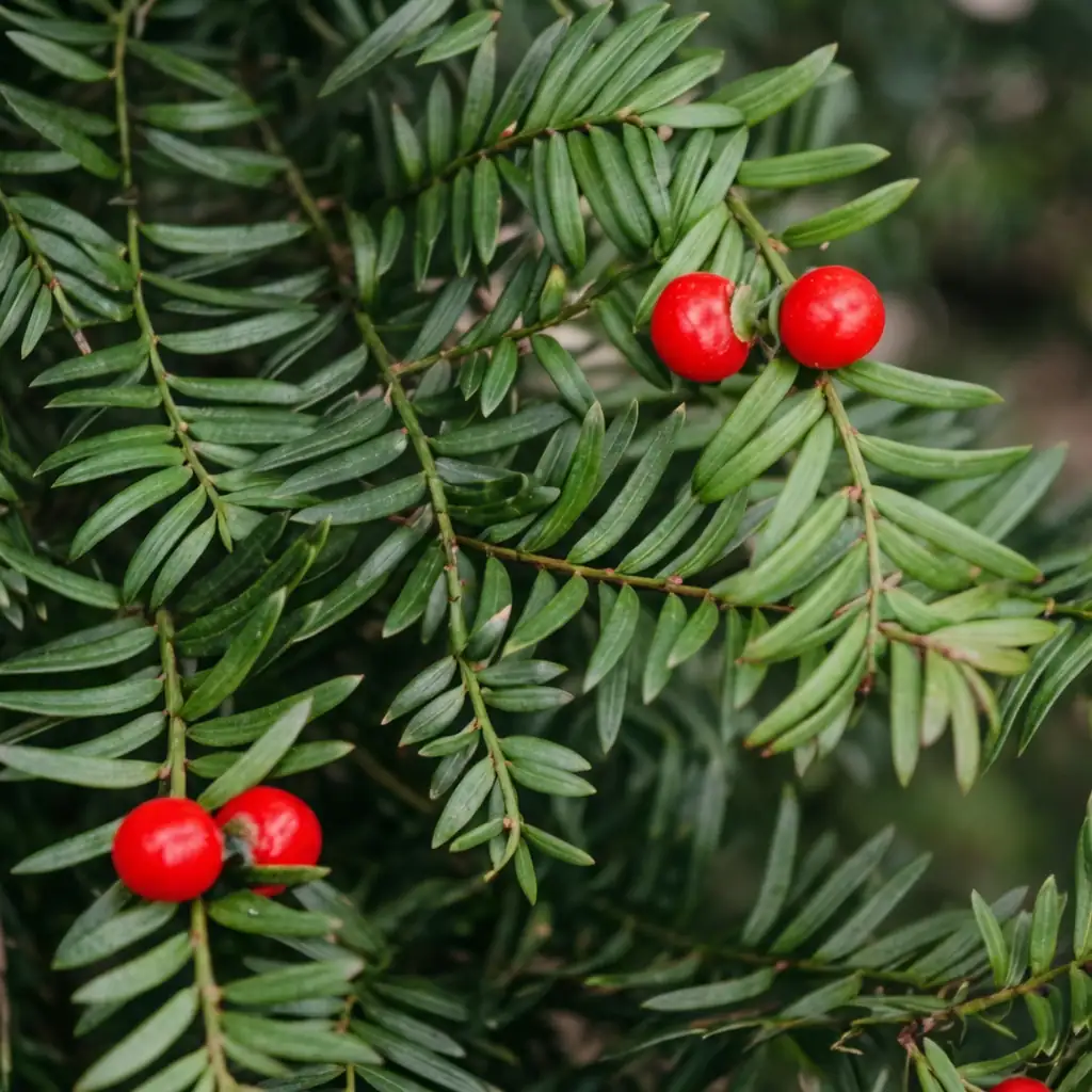 红豆杉 (Taxus chinensis) — 特写
