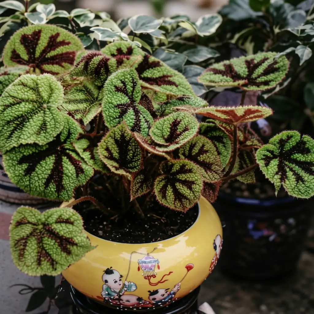 铁十字秋海棠 (Begonia masoniana) — 细节