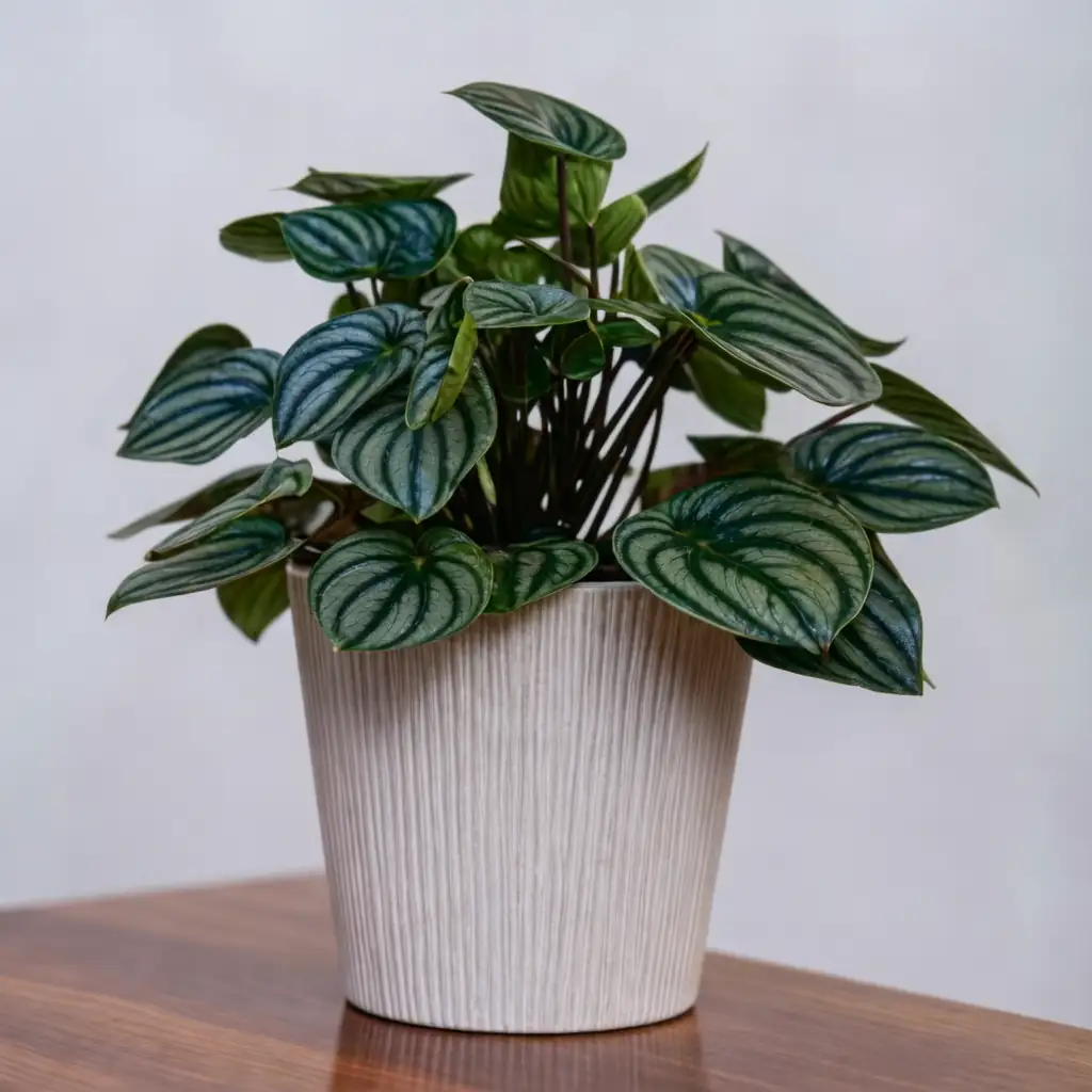 西瓜皮椒草 (Peperomia argyreia) — 细节