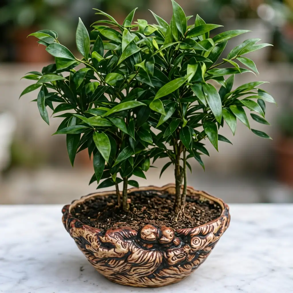 竹柏 (Podocarpus macrophyllus) — 细节