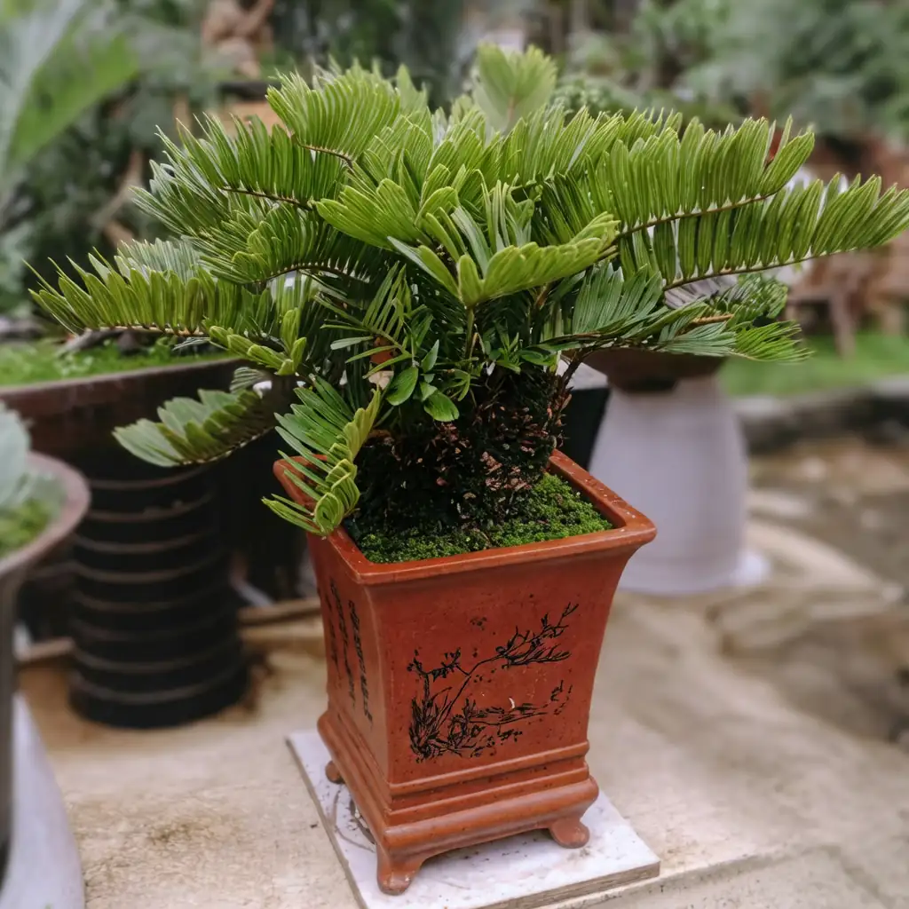 美叶苏铁 (Zamia furfuracea) — 特写