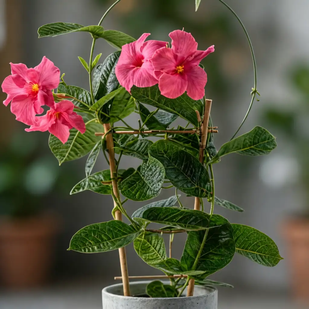 飘香藤 (Mandevilla sanderi) — 细节
