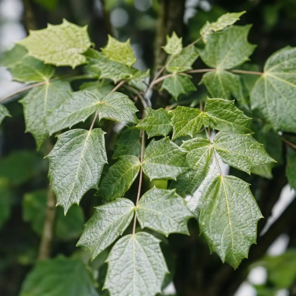 阔叶十大功劳 (Mahonia bealei) — 特写