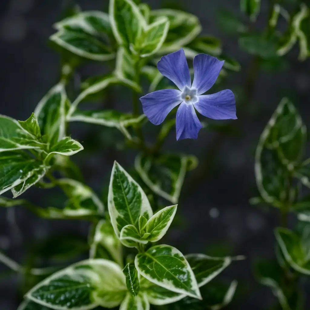 蔓长春花 (Vinca major) — 细节