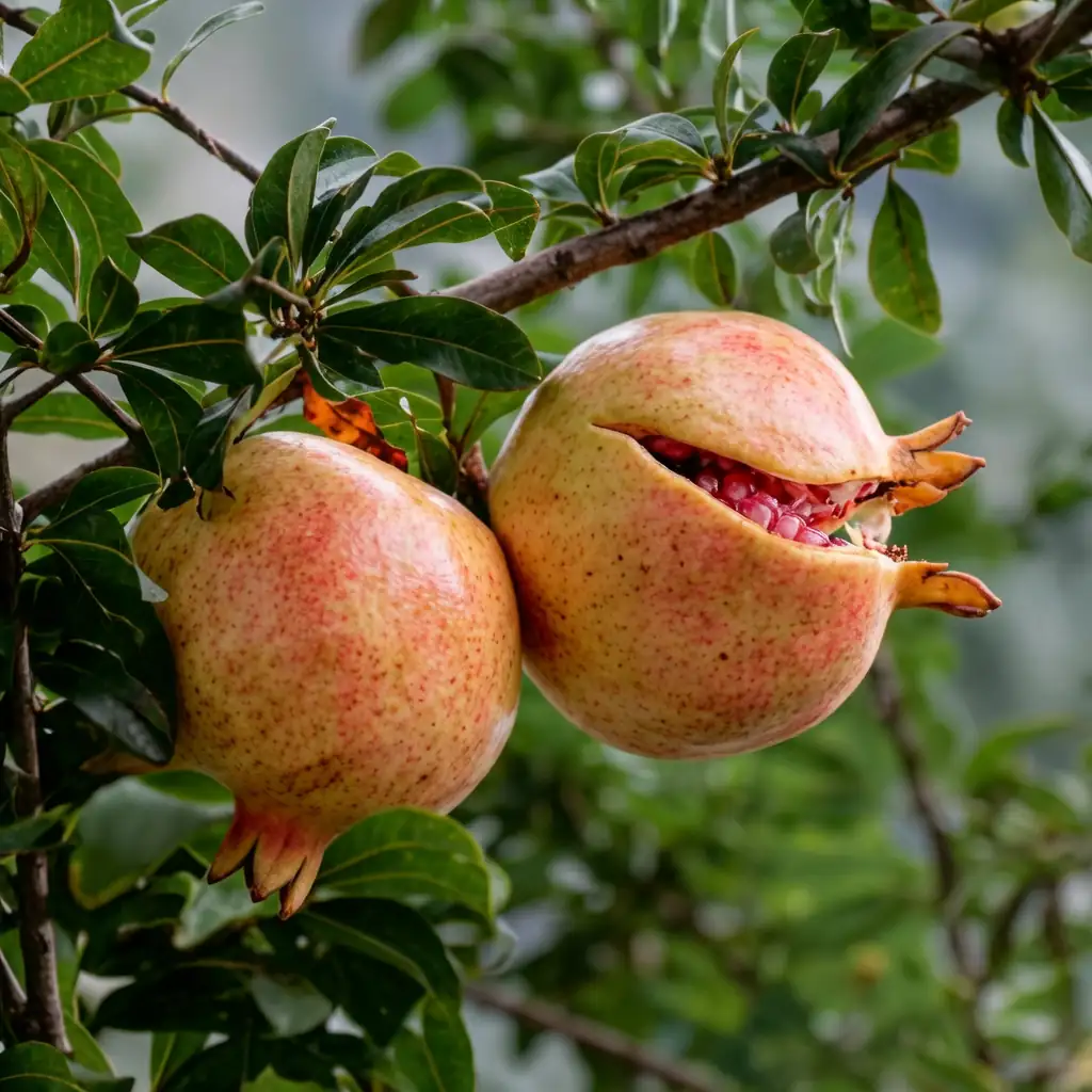 石榴 (Punica granatum) — 细节