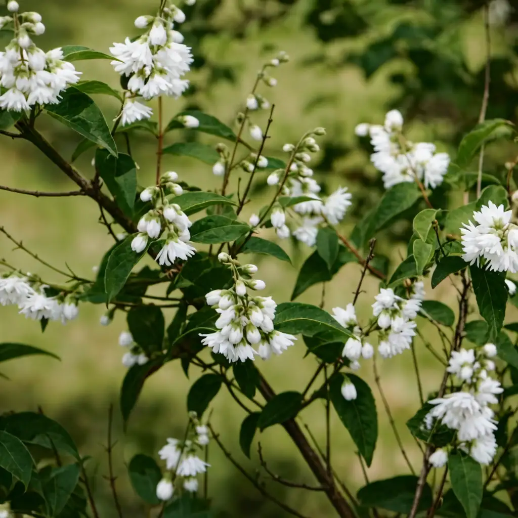 溲疏 (Deutzia scabra) — 细节