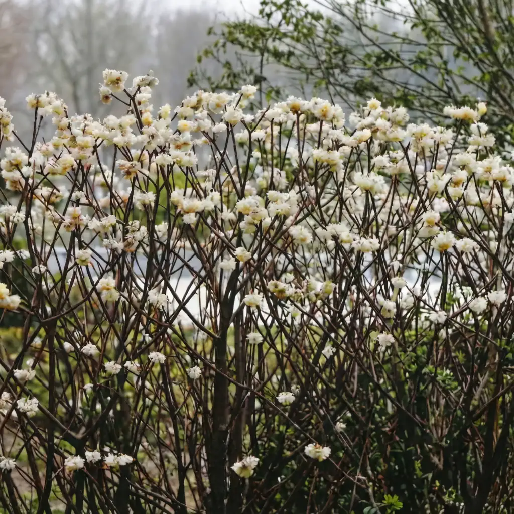 结香 (Edgeworthia chrysantha) — 细节