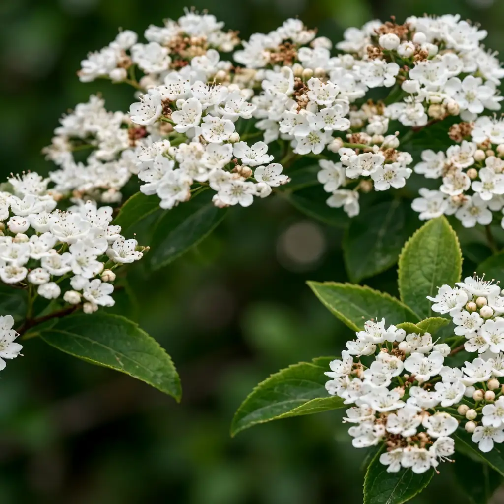 地中海荚蒾 (Viburnum tinus) — 细节