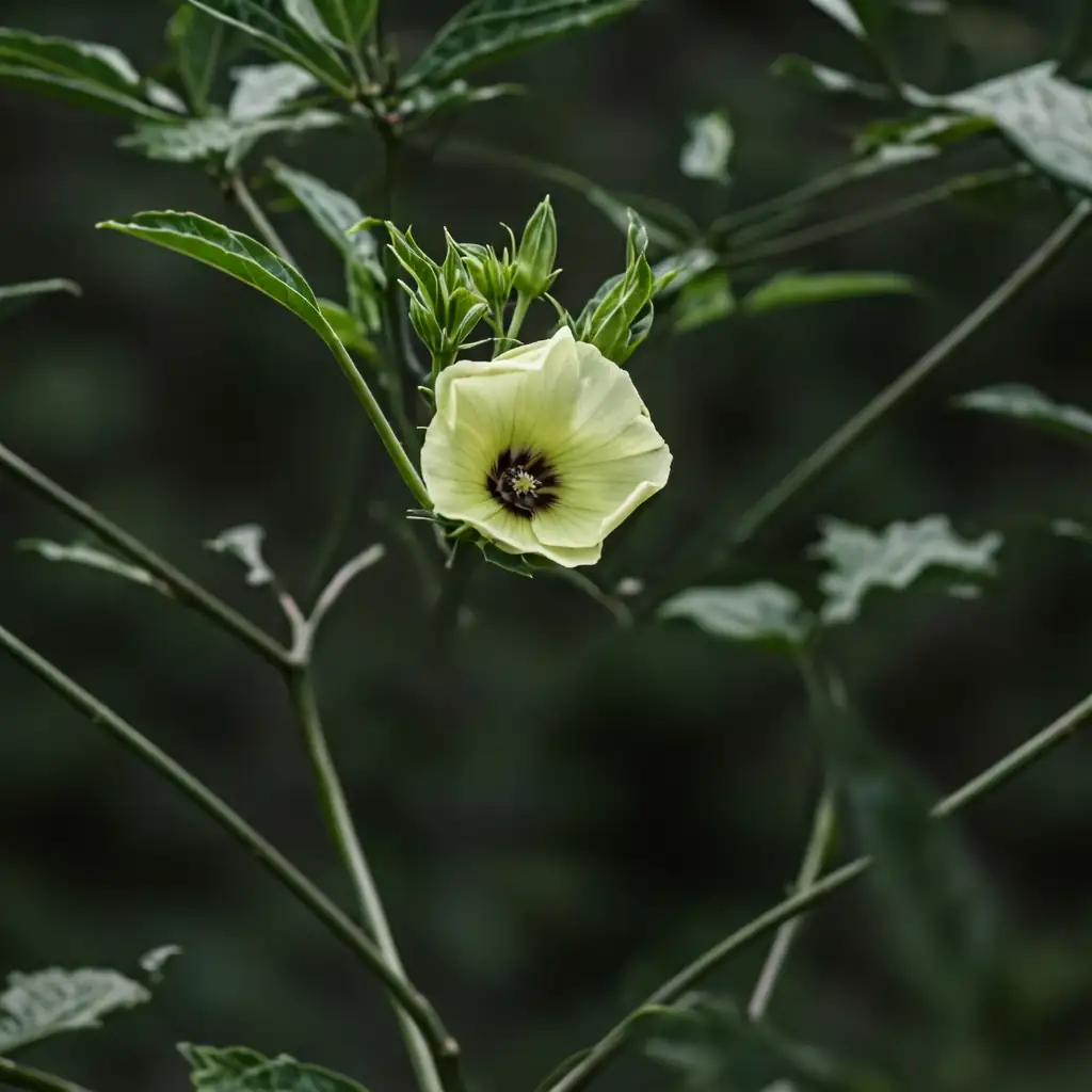 黄秋葵 (Abelmoschus esculentus) — 细节