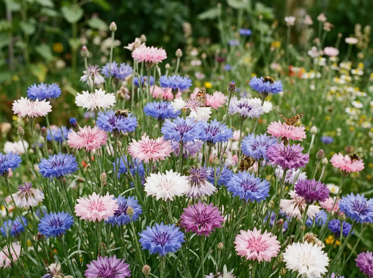 矢车菊 (Centaurea cyanus) — 特写