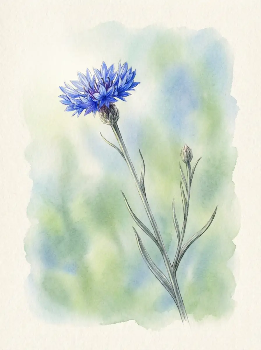 矢车菊 (Centaurea cyanus) — 环境展示