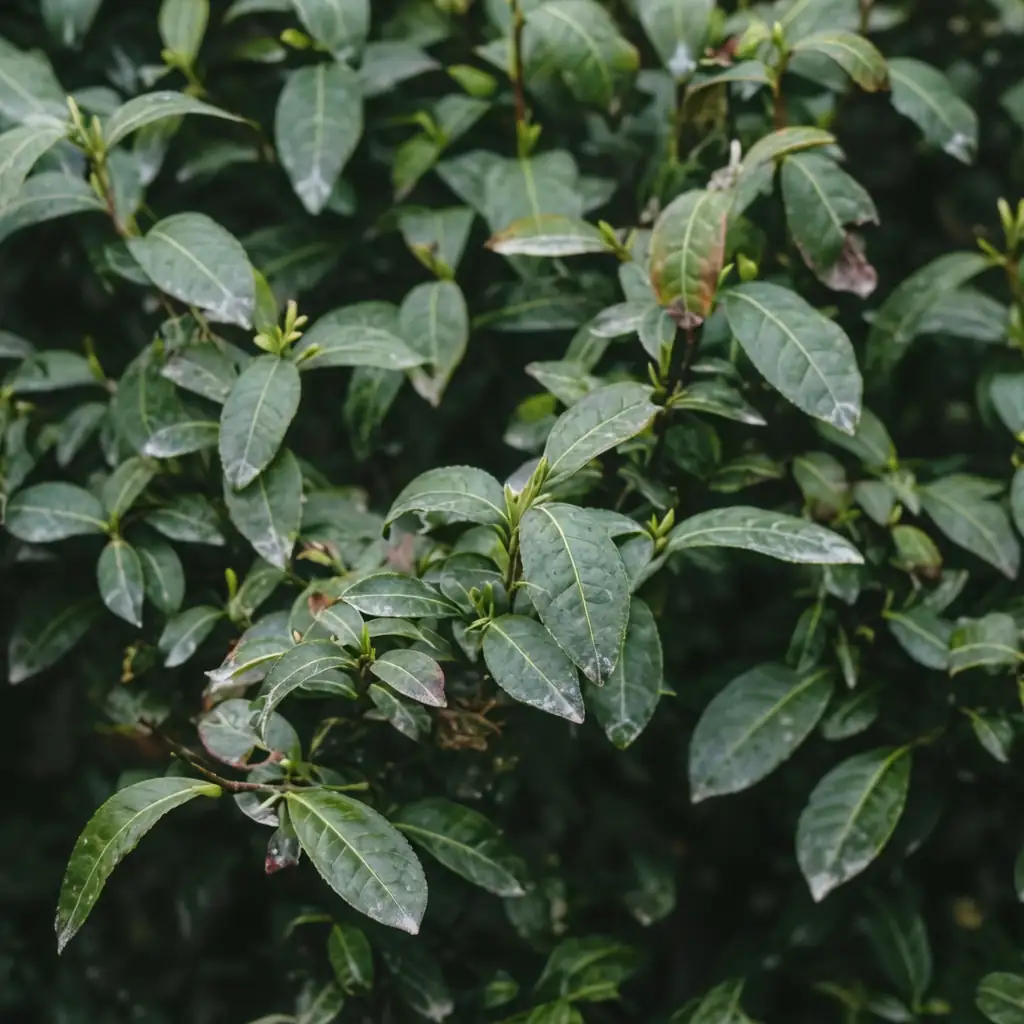 茶 (Camellia sinensis) — 特写