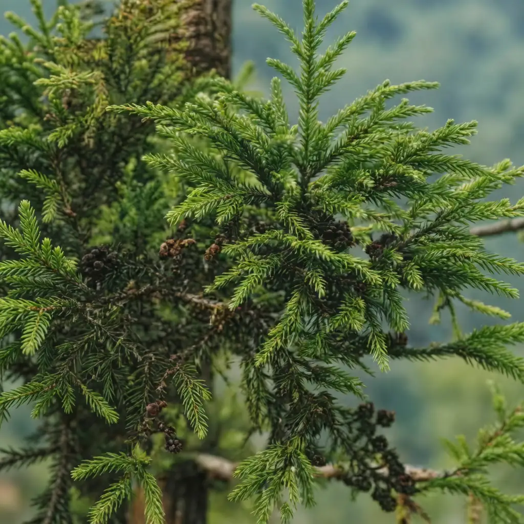 日本柳杉 (Cryptomeria japonica) — 细节