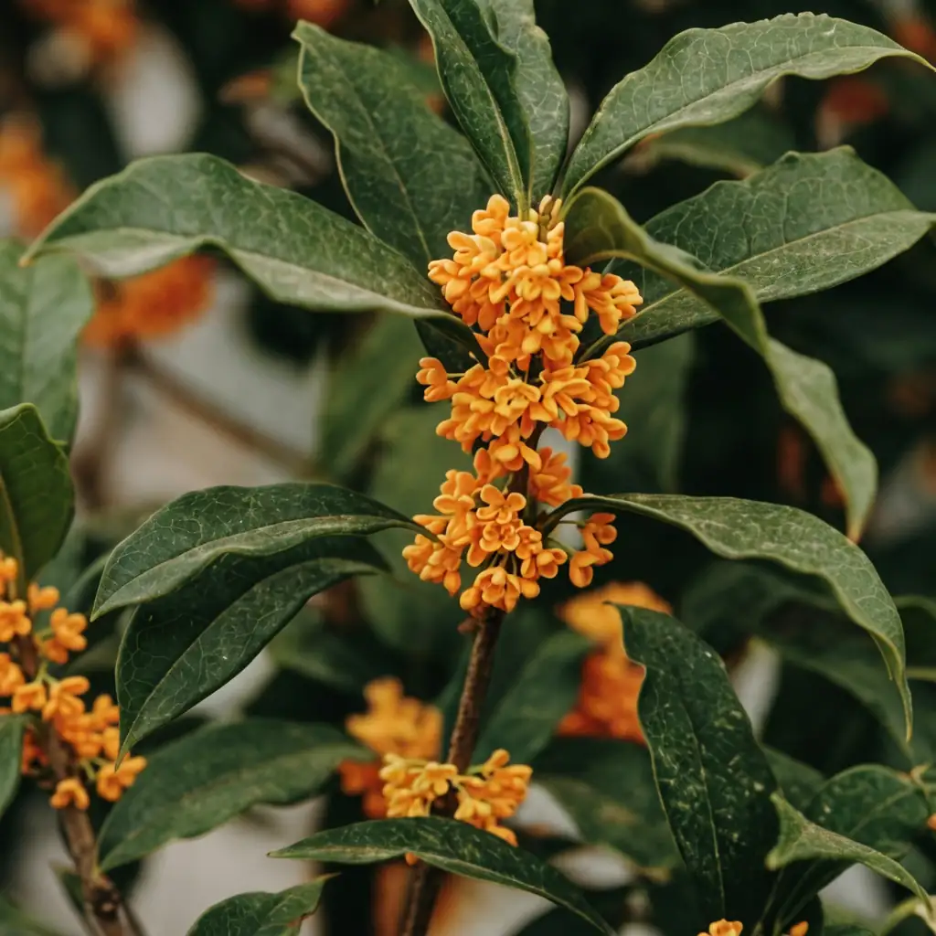桂花 (Osmanthus fragrans) — 特写