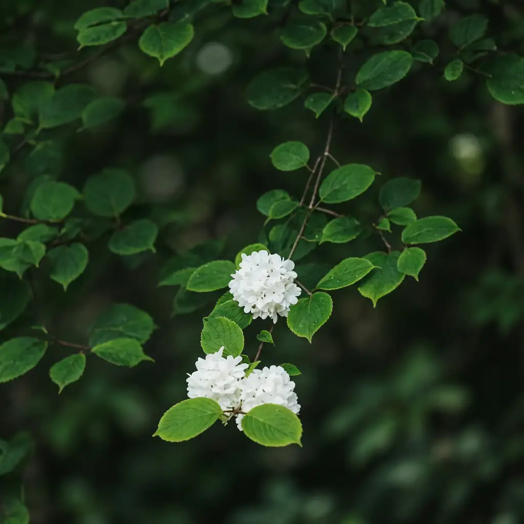 粉团 (Viburnum plicatum) — 细节