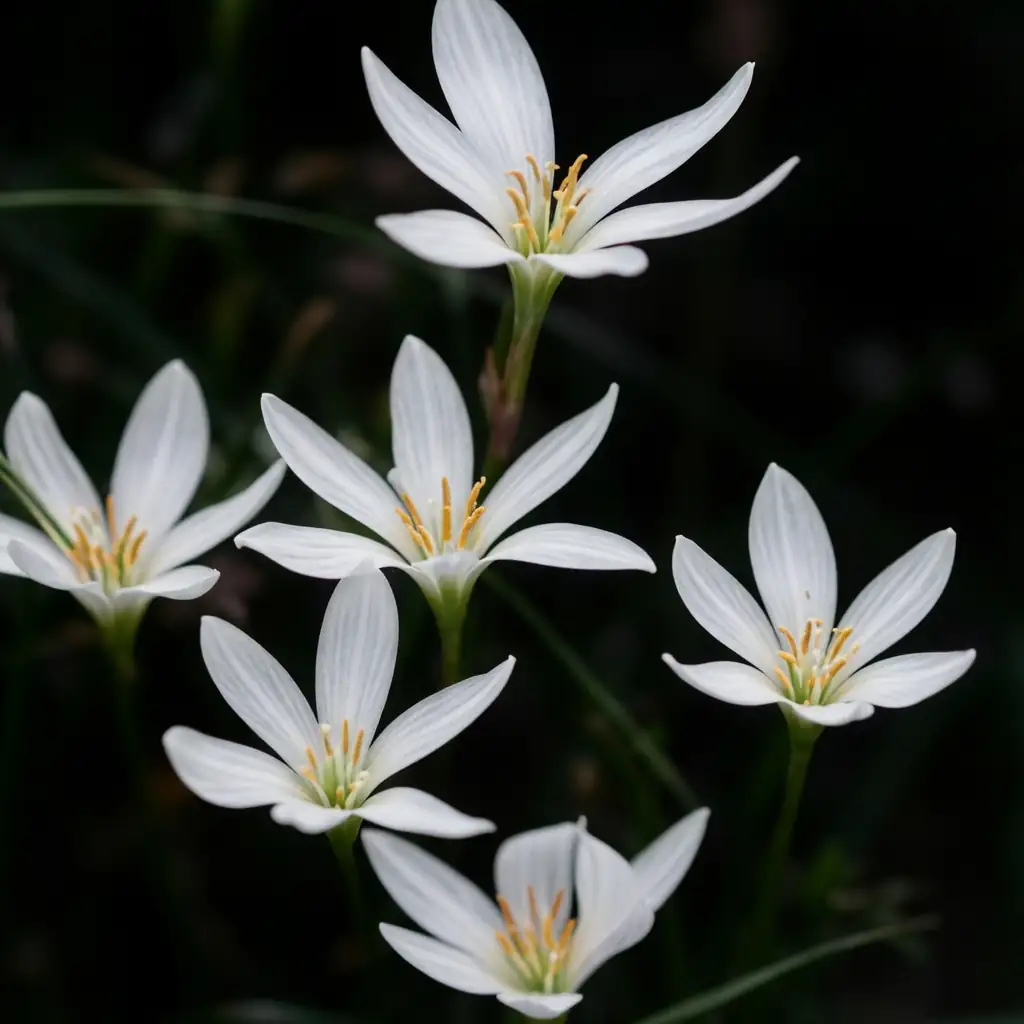葱莲 (Zephyranthes candida) — 细节