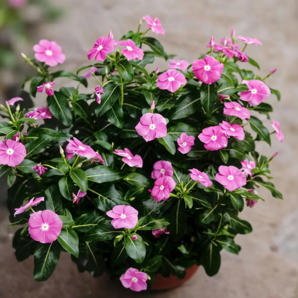 长春花 (Catharanthus roseus) — 细节