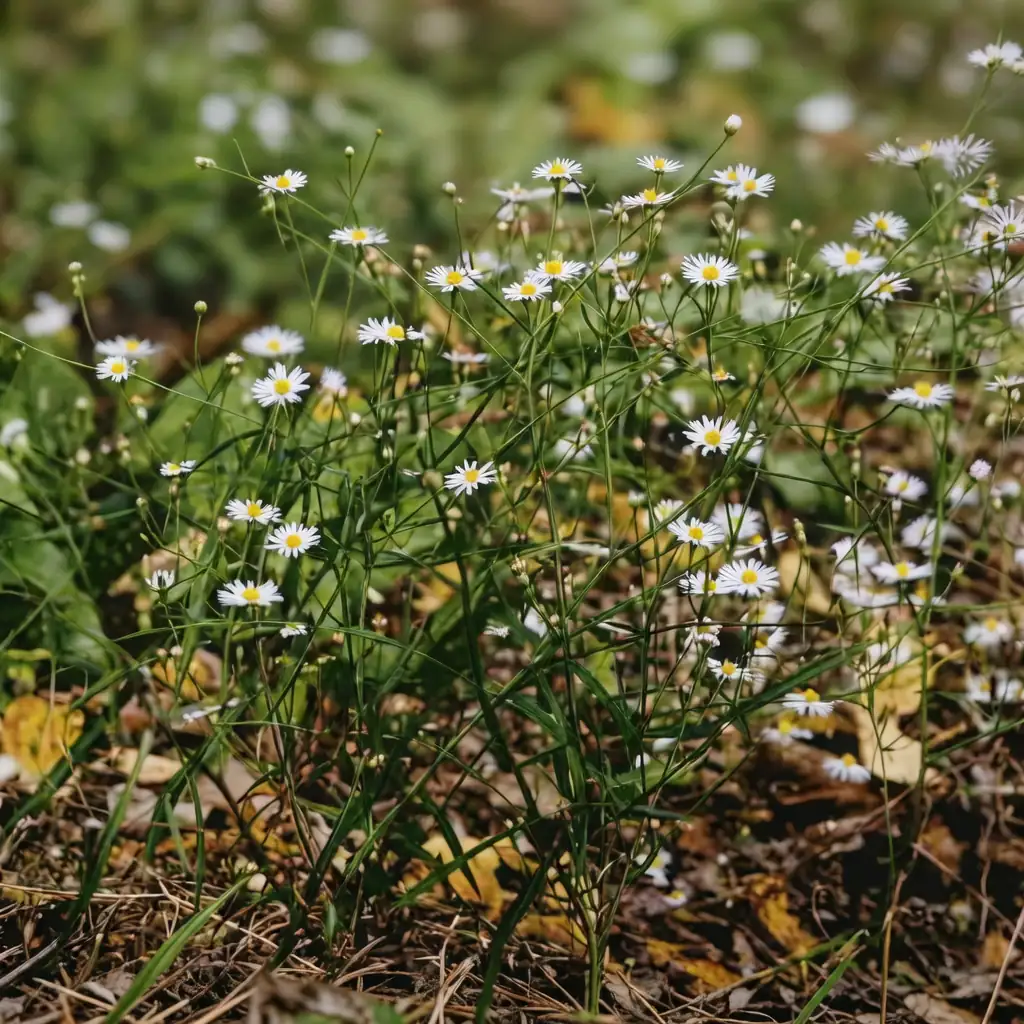 钻叶紫菀 (Aster subulatus) — 细节