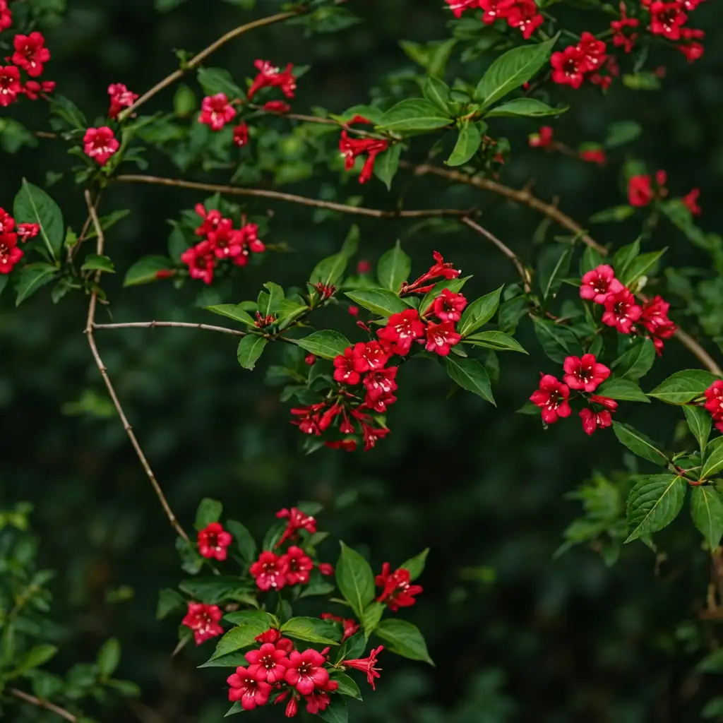 锦带花 (Weigela florida) — 特写