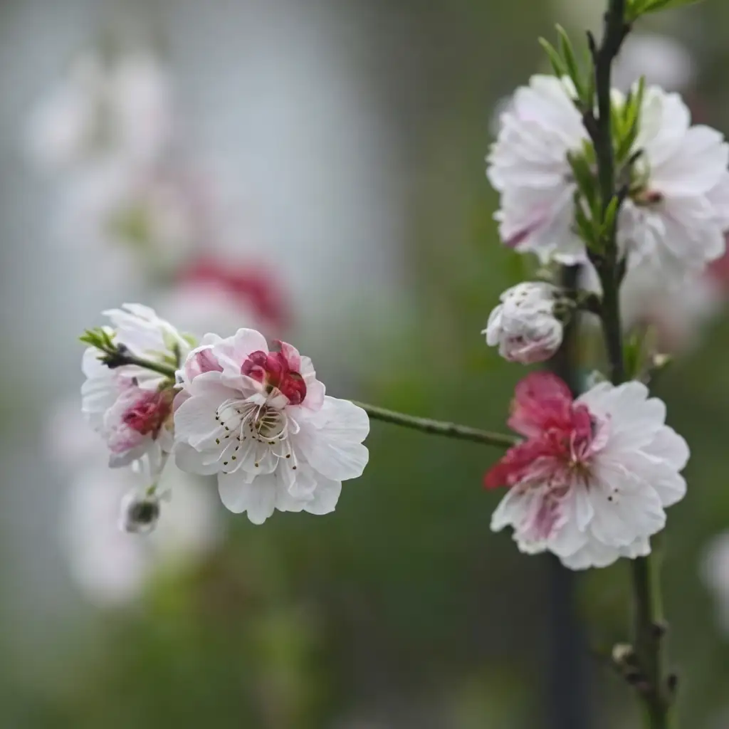 桃 (Prunus persica) — 特写