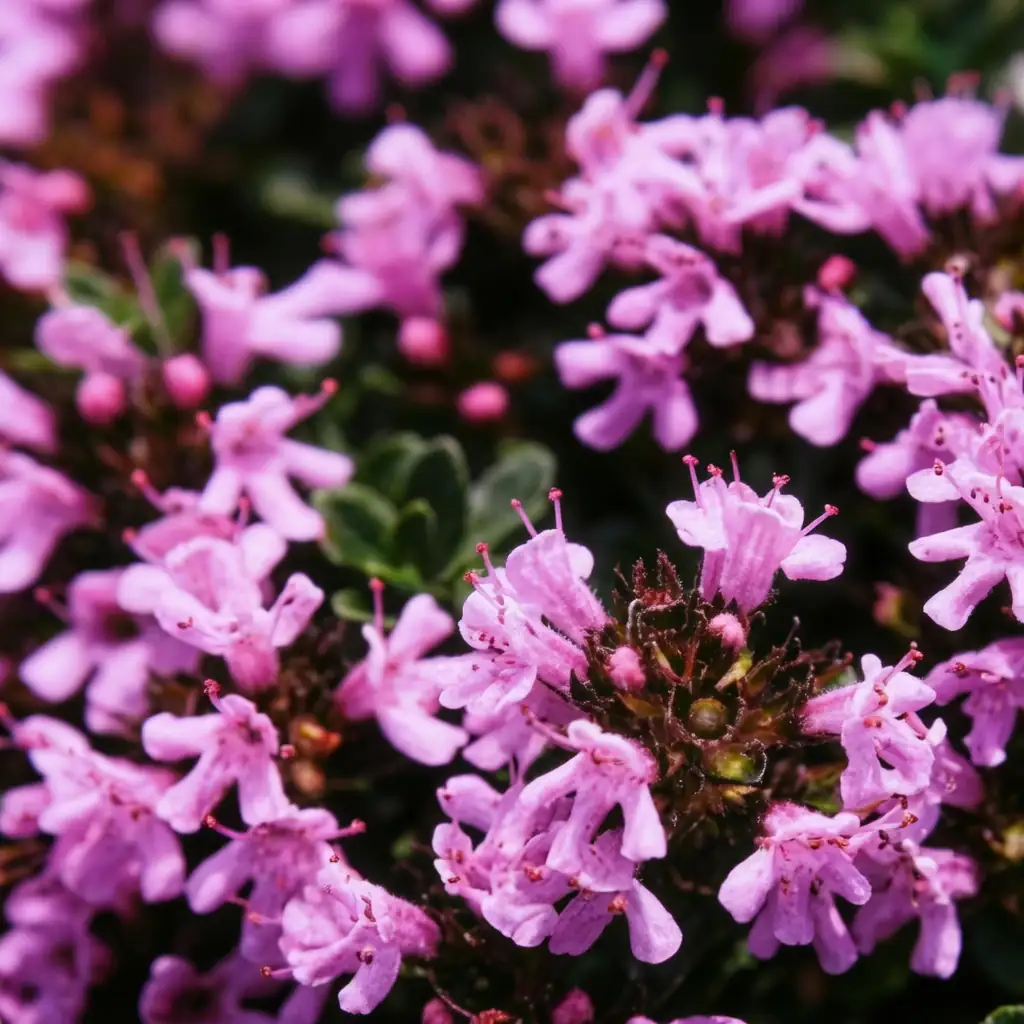 백리향 (Thymus vulgaris) — 근접 사진