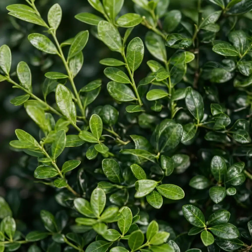 龟甲冬青 (Ilex crenata var. convexa) — 细节