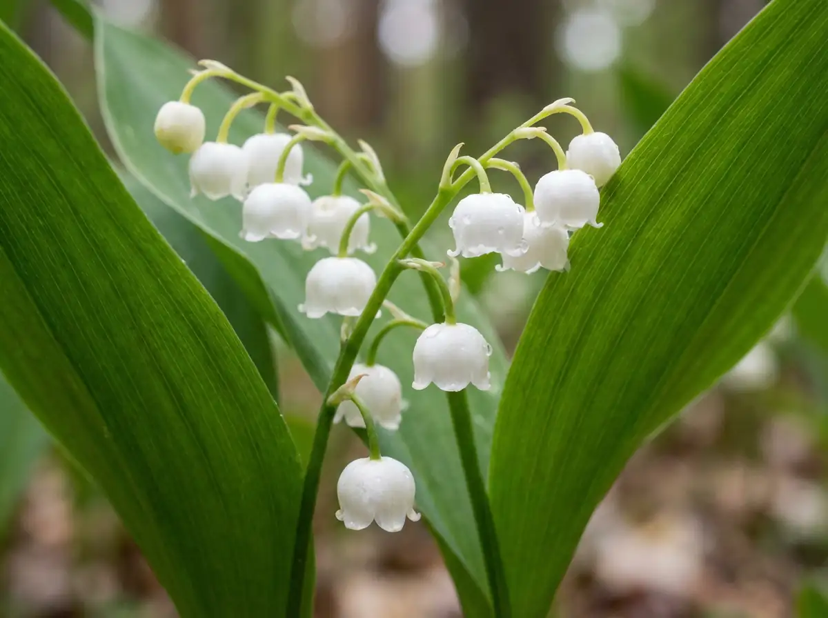 铃兰 (Convallaria majalis) — 特写