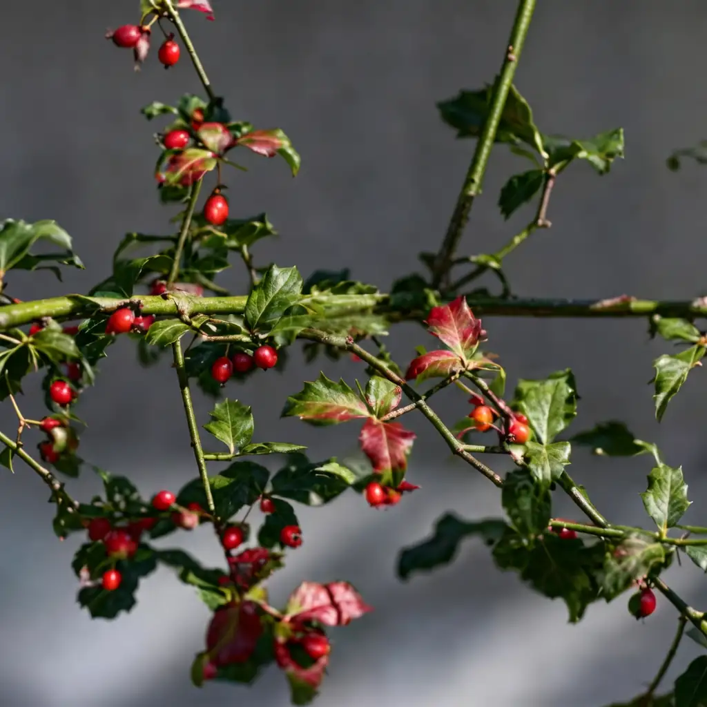 卫矛 (Euonymus alatus) — 细节