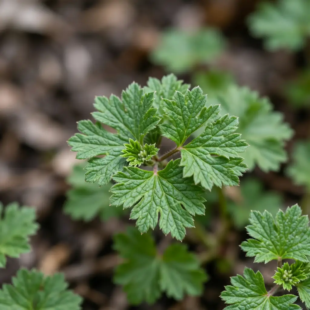 野老鹳草 (Geranium carolinianum) — 特写