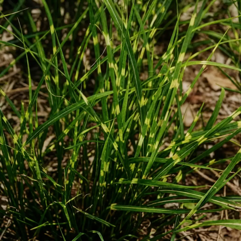 斑叶芒 (Miscanthus sinensis 'Zebrinus') — 细节