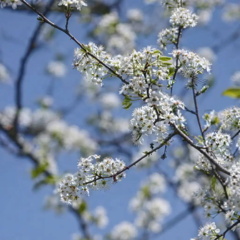 Birchleaf Pear (Pyrus betulifolia) — detail