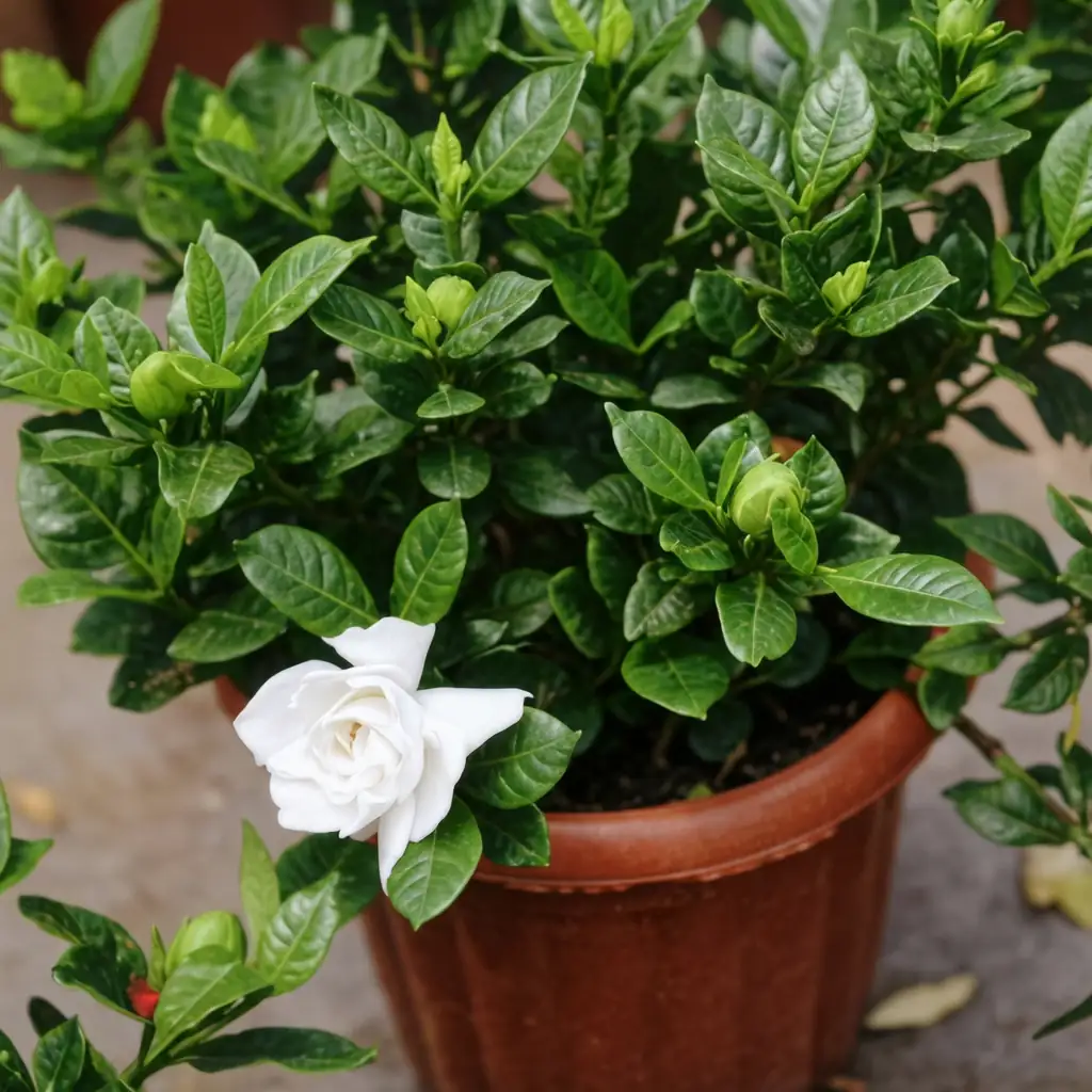 栀子花 (Gardenia jasminoides) — 特写