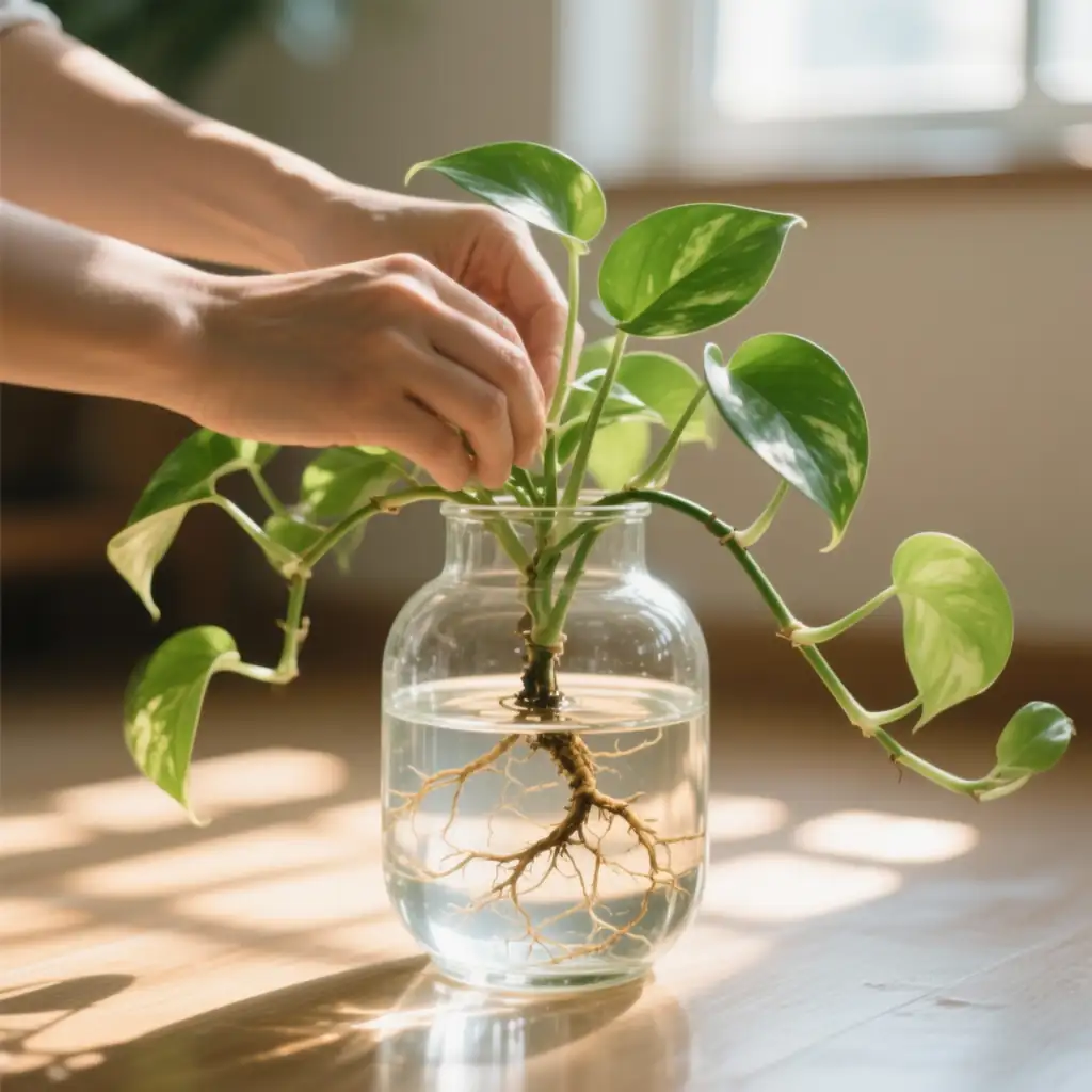 hydroponic plant setup