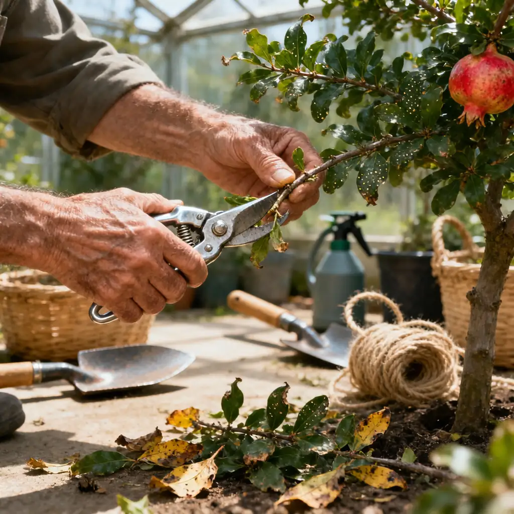 pruning pomegranate tree
