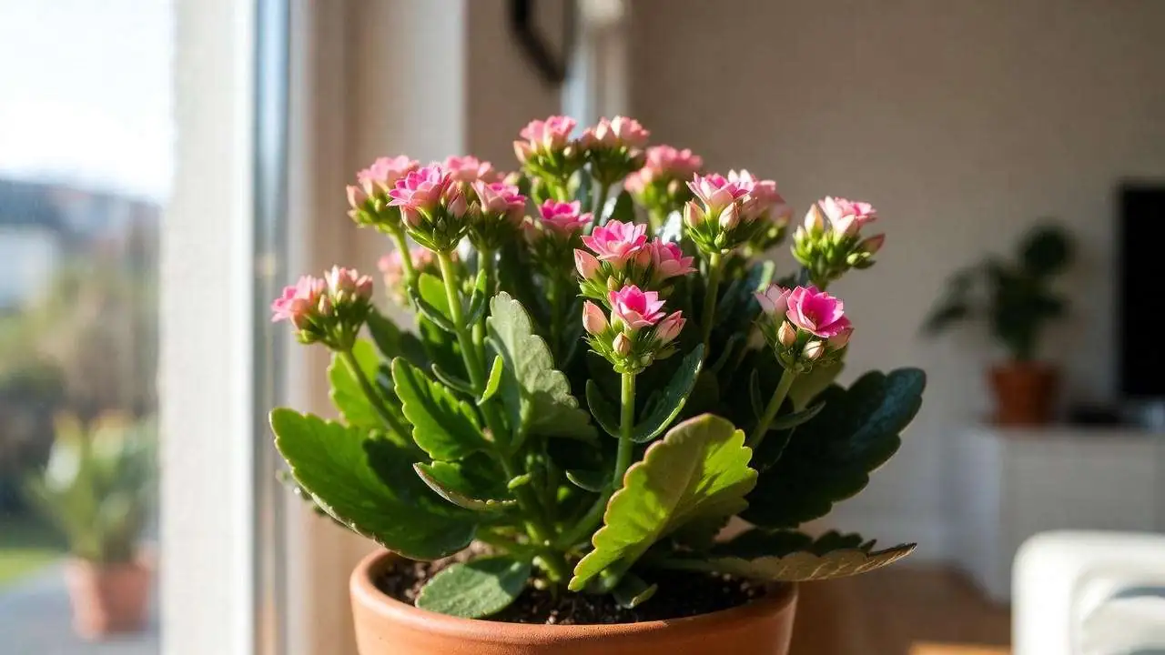 kalanchoe on windowsill sunlight