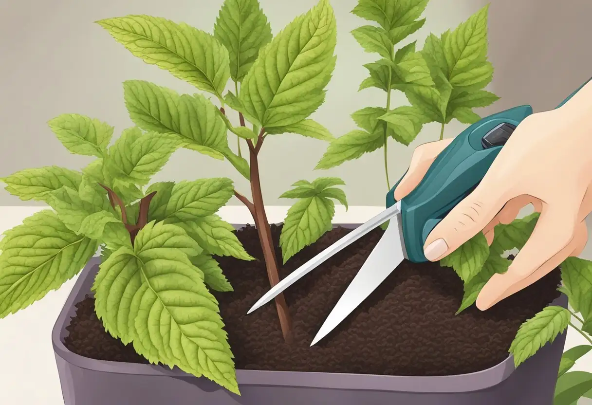 coleus pruning and shaping