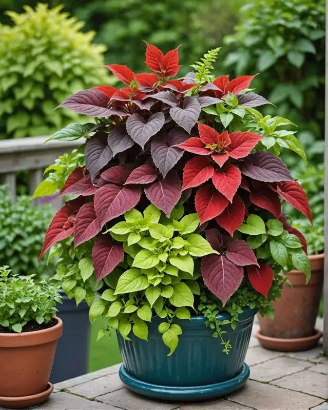 coleus in modern garden design