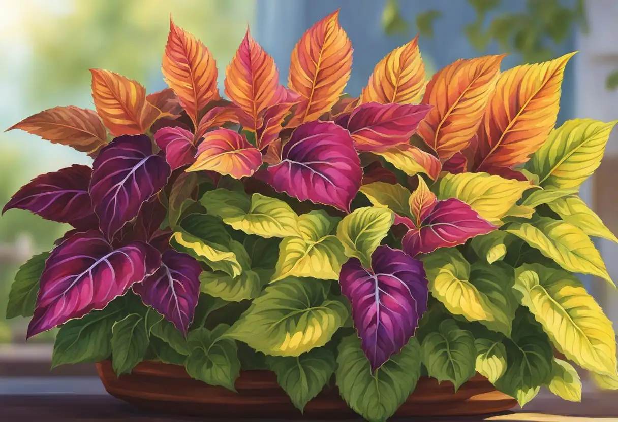 coleus in bright indirect light