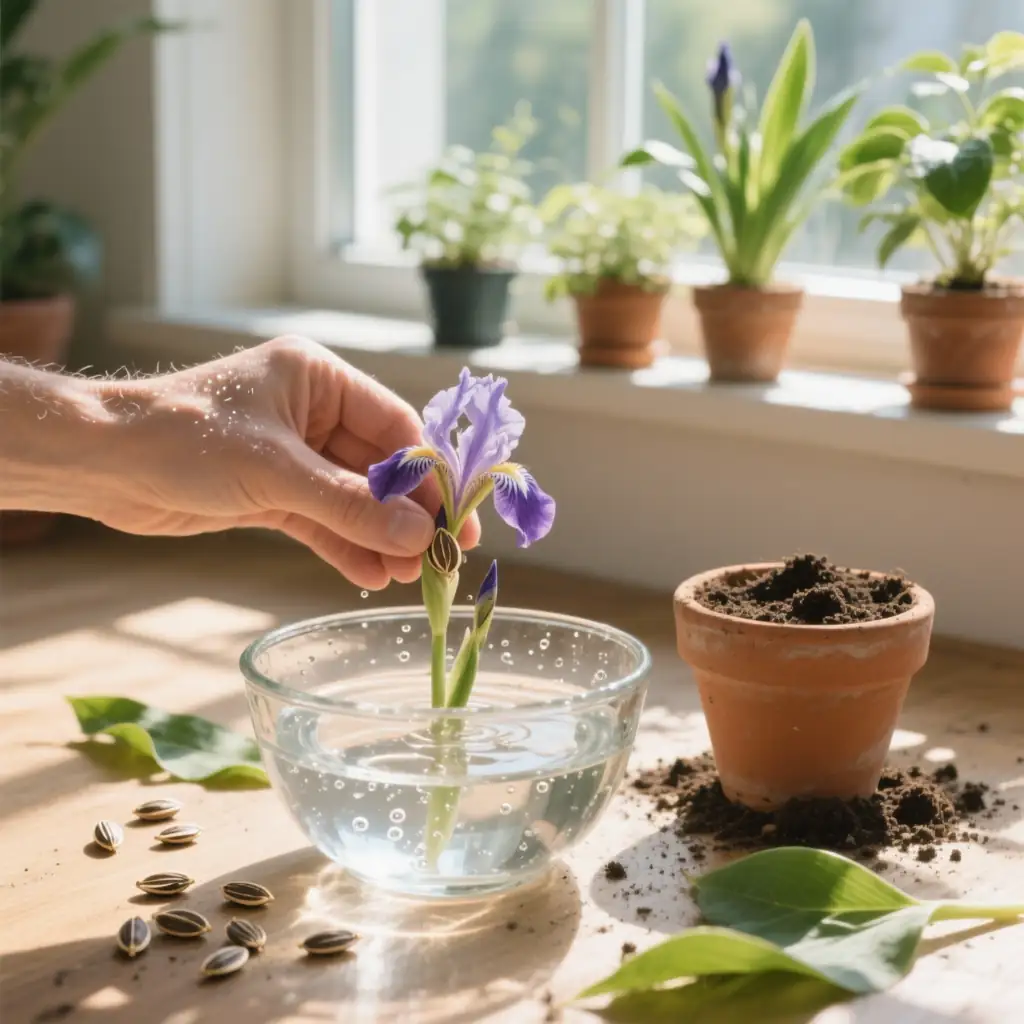 iris seed germination process