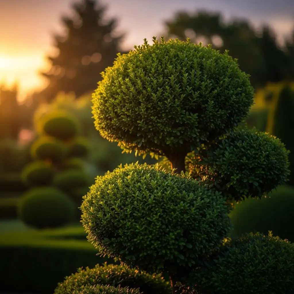 buxus in traditional garden