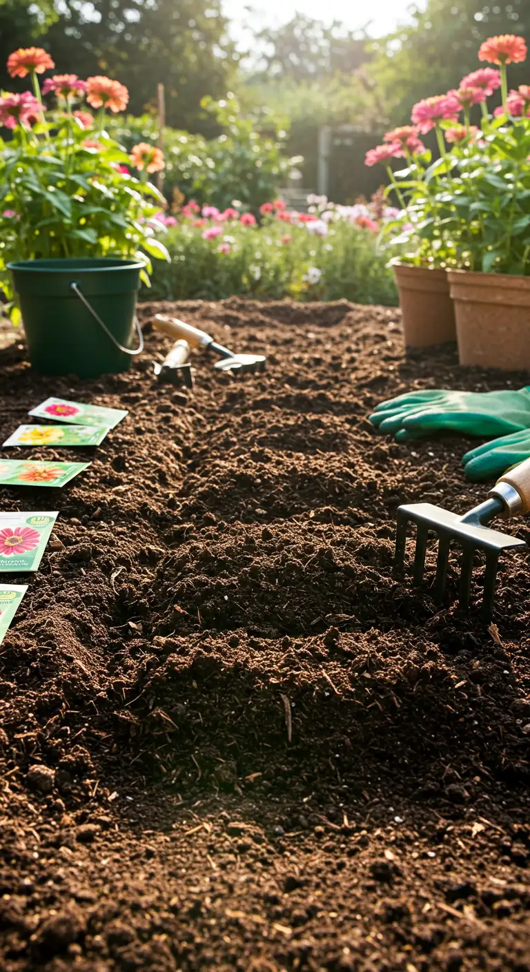 zinnia soil preparation
