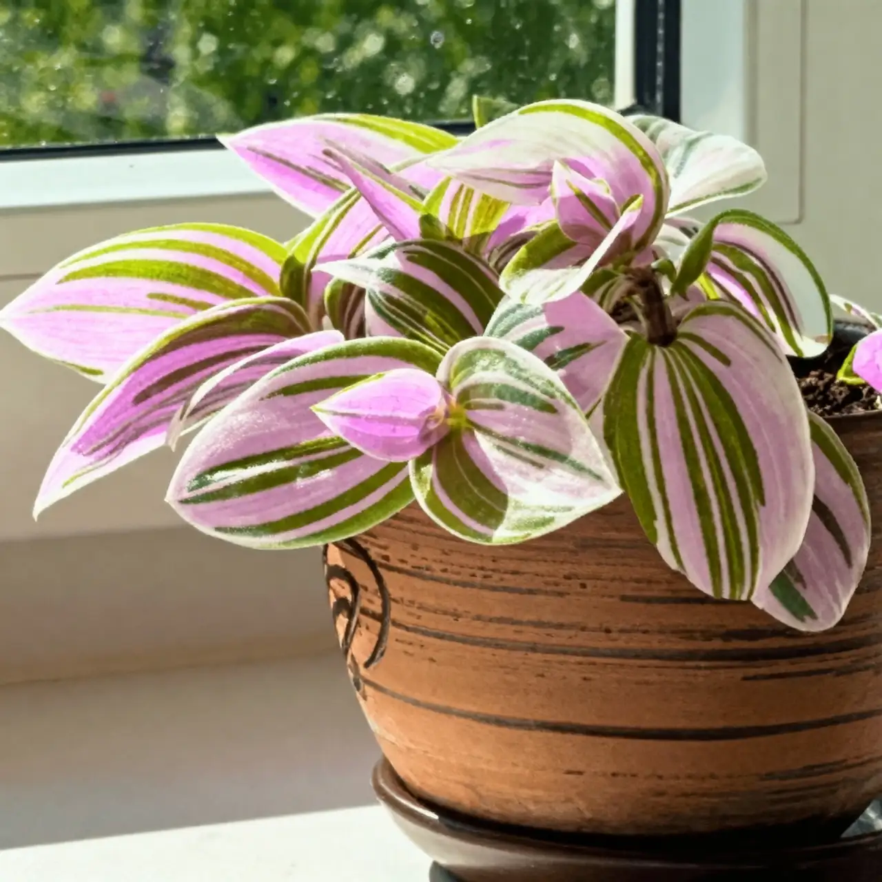 tradescantia in sunny window