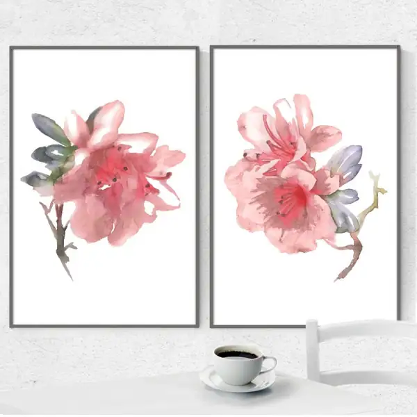 rhododendron living room decor