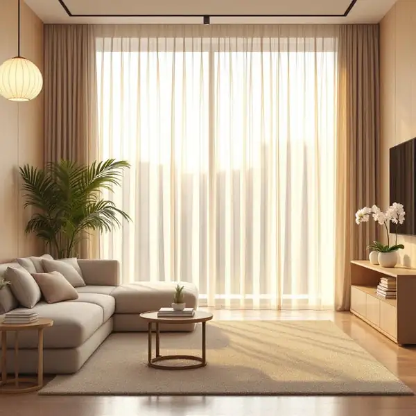 east facing window sheer curtains